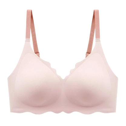 Sexy Seamless Breathable Underwear Women's No Wires Gathering Beautiful Back Sports Breast Reducing Sleeping Bra for Women - A-1 Thread Vault