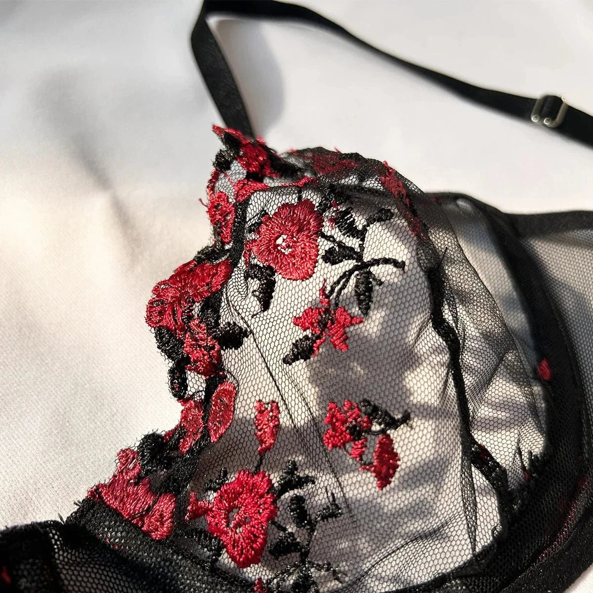 Sexy Set Womens Underwear Exotic Emotional Bra Set Embroidered Print Brassiere Lingerie Set Women's Set Push Up Thin Bralette - A-1 Thread Vault