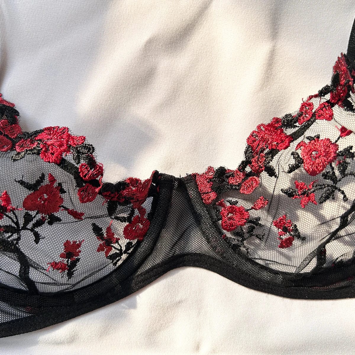 Sexy Set Womens Underwear Exotic Emotional Bra Set Embroidered Print Brassiere Lingerie Set Women's Set Push Up Thin Bralette - A-1 Thread Vault