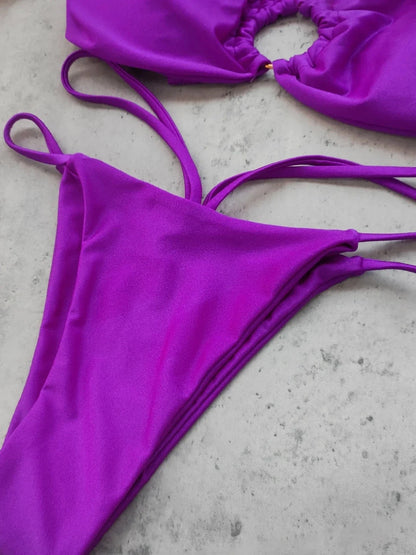 Sexy Strappy Micro Bikini Set for Women, Two Piece Swimsuit, High Cut Swimwear, Brazilian Beachwear, Bathing Suit, 2024 - A-1 Thread Vault
