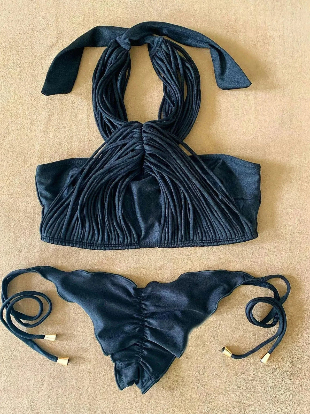 Sexy Strappy Micro Bikini Set for Women, Two Piece Swimsuit, High Cut Swimwear, Brazilian Beachwear, Bathing Suit, 2024 - A-1 Thread Vault