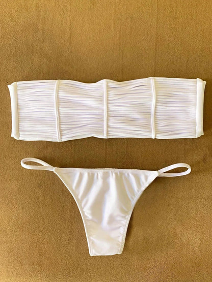 Sexy Strappy Micro Bikini Set for Women, Two Piece Swimsuit, High Cut Swimwear, Brazilian Beachwear, Bathing Suit, 2024 - A-1 Thread Vault