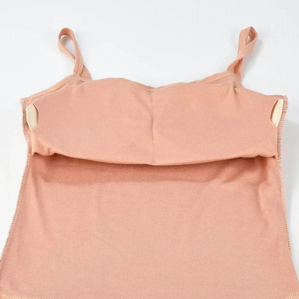 Sexy Summer Sleeveless T-Shirt Spaghetti Strap Cropped Tank Top with Built-in Bra Fashion Solid Color Sporty Camisole - A-1 Thread Vault