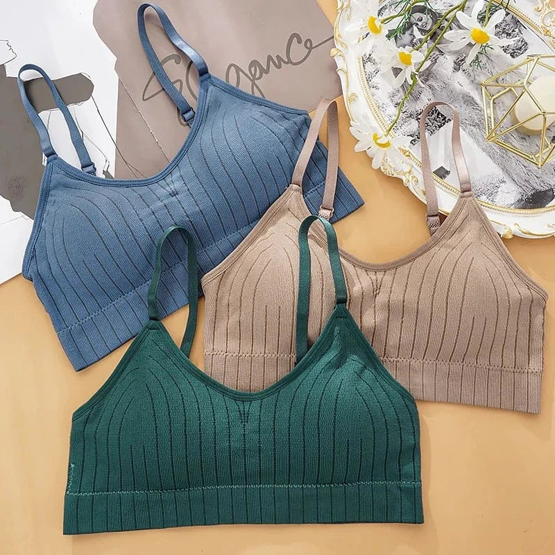 Sexy Wireless Bralette Seamless Women Bra Padded Sleep Tops U-Shaped Back Sports Crop Lingerie Breathable Top Underwear - A-1 Thread Vault