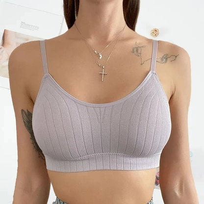 Sexy Wireless Bralette Seamless Women Bra Padded Sleep Tops U-Shaped Back Sports Crop Lingerie Breathable Top Underwear - A-1 Thread Vault