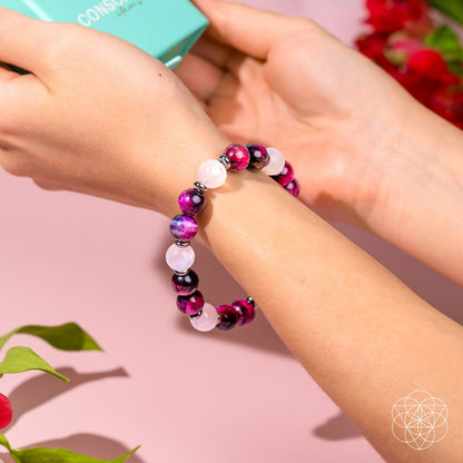 Shape Your Future – Pink Galaxy Tiger’s Eye Bracelet - A-1 Thread Vault