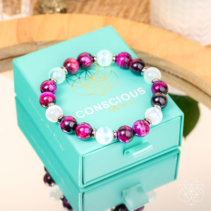 Shape Your Future – Pink Galaxy Tiger’s Eye Bracelet - A-1 Thread Vault