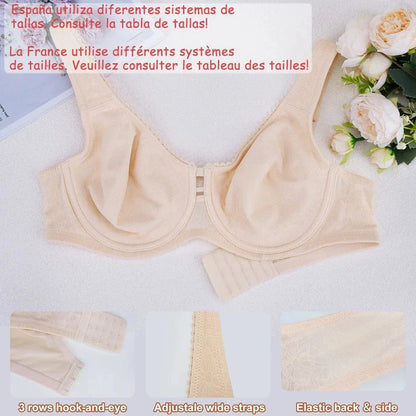 Sheroine Plus Size Underwire Bra Full Coverage Support, Comfortable Lace for Women Unpadded Large Bust Minimizer with Wide Strap - A-1 Thread Vault