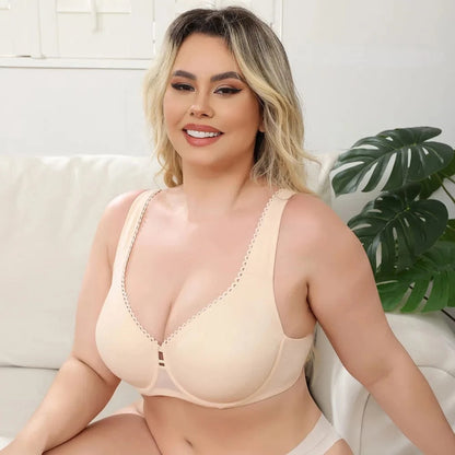 Sheroine Plus Size Underwire Bra Full Coverage Support, Comfortable Lace for Women Unpadded Large Bust Minimizer with Wide Strap - A-1 Thread Vault