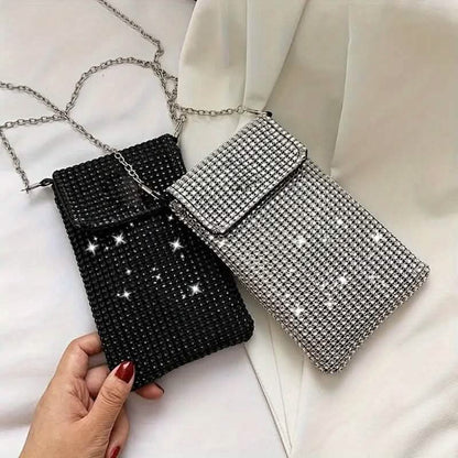Shimmering Bling Rhinestone Crossbody Purse - A-1 Thread Vault