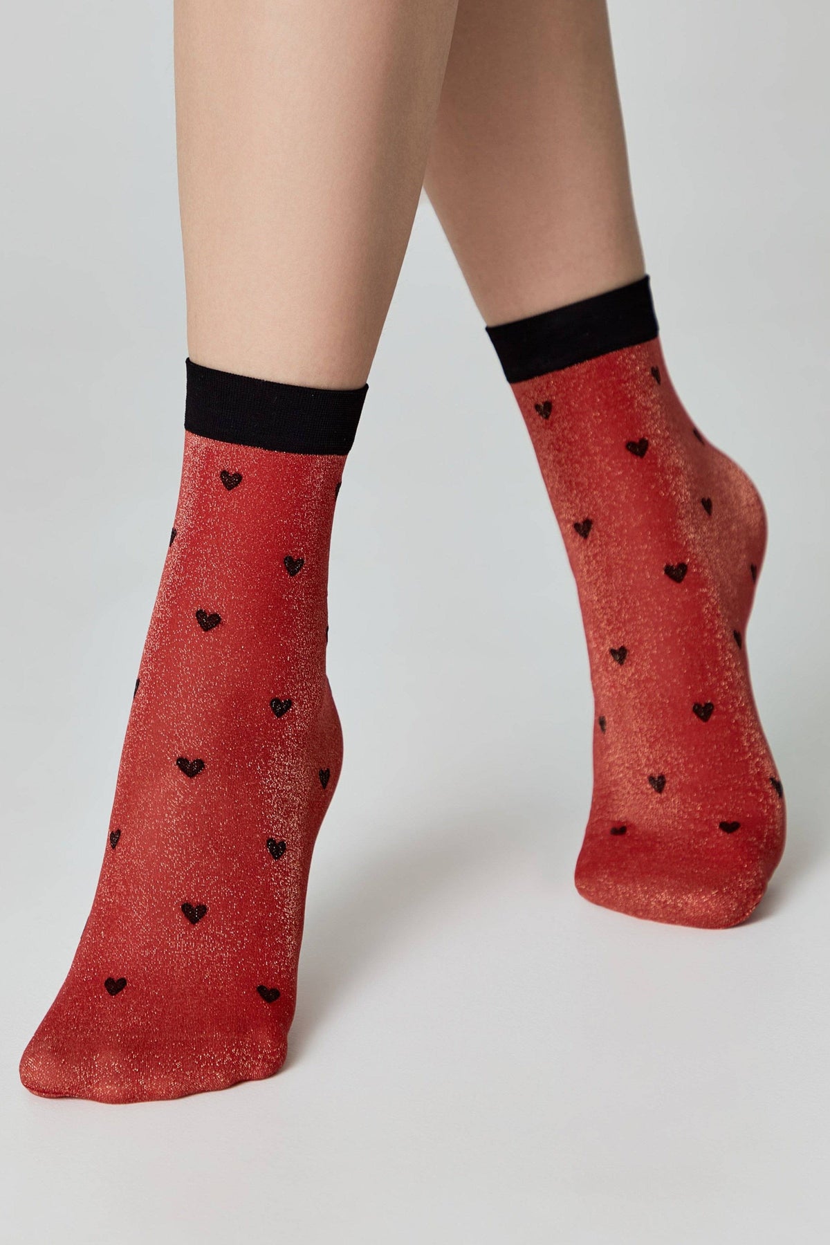 Shimmering Socks Conte Fantasy - "Hearts" Designs - A-1 Thread Vault