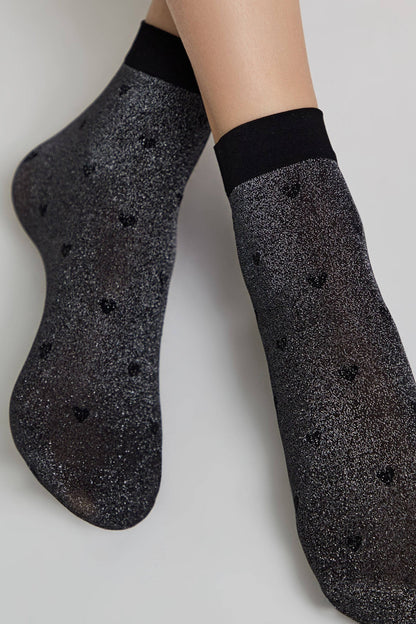 Shimmering Socks Conte Fantasy - "Hearts" Designs - A-1 Thread Vault