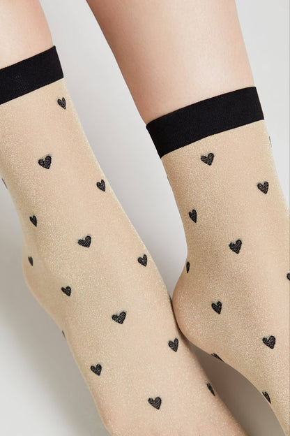 Shimmering Socks Conte Fantasy - "Hearts" Designs - A-1 Thread Vault