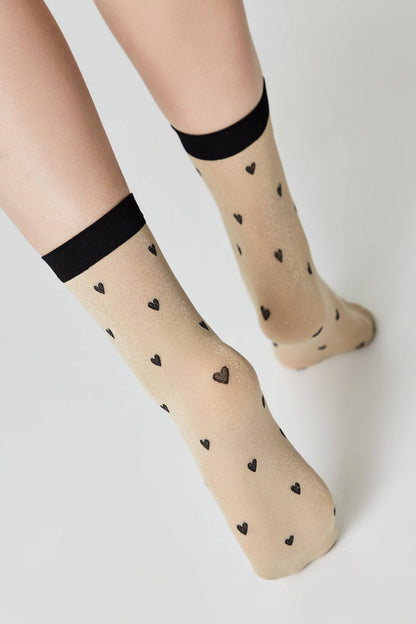 Shimmering Socks Conte Fantasy - "Hearts" Designs - A-1 Thread Vault