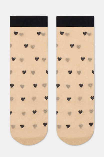 Shimmering Socks Conte Fantasy - "Hearts" Designs - A-1 Thread Vault