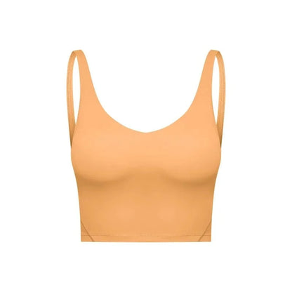 SHINBENE Women's V-neck Slimming Fitness Long-sleeve Padded Short-sleeve Sports Bra Yoga Bra Classic Athletic Tank Top - A-1 Thread Vault