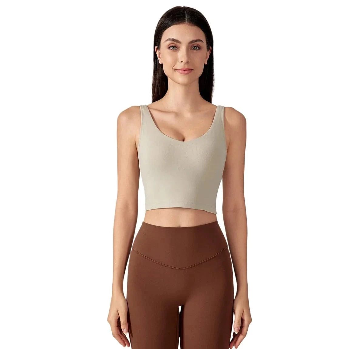 SHINBENE Women's V-neck Slimming Fitness Long-sleeve Padded Short-sleeve Sports Bra Yoga Bra Classic Athletic Tank Top - A-1 Thread Vault