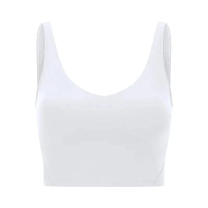SHINBENE Women's V-neck Slimming Fitness Long-sleeve Padded Short-sleeve Sports Bra Yoga Bra Classic Athletic Tank Top - A-1 Thread Vault