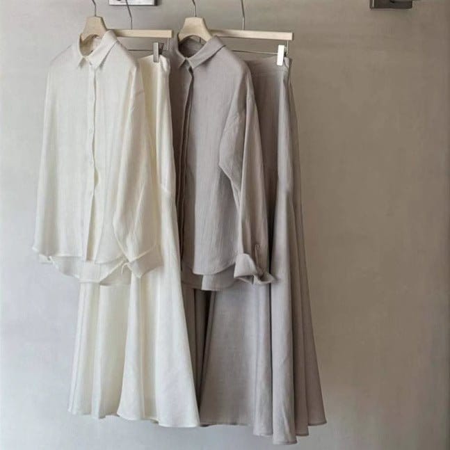 Shirt & Tiered Skirt Set(MS259) - A-1 Thread Vault
