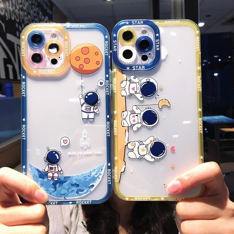 Shockproof Cartoon Astronaut iPhone Case - A-1 Thread Vault