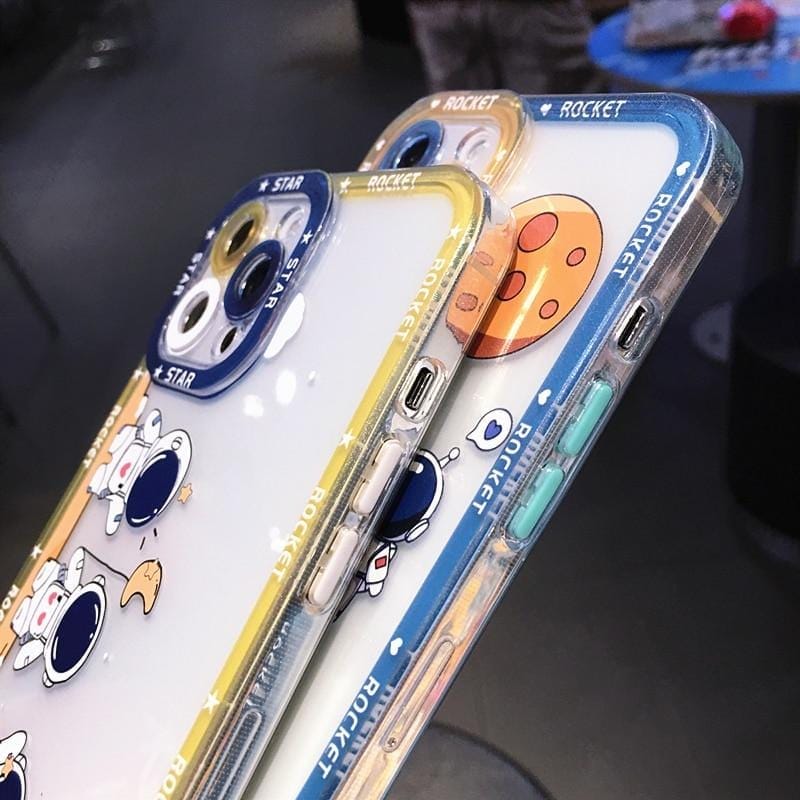 Shockproof Cartoon Astronaut iPhone Case - A-1 Thread Vault