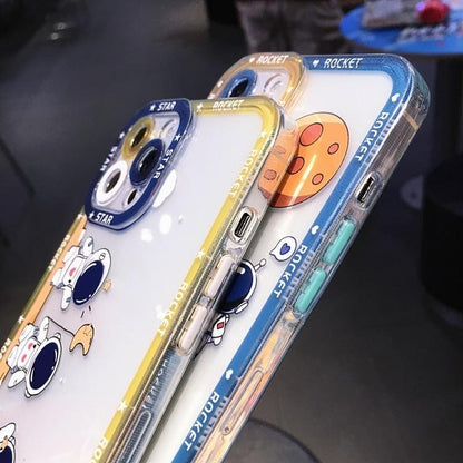 Shockproof Cartoon Astronaut iPhone Case - A-1 Thread Vault