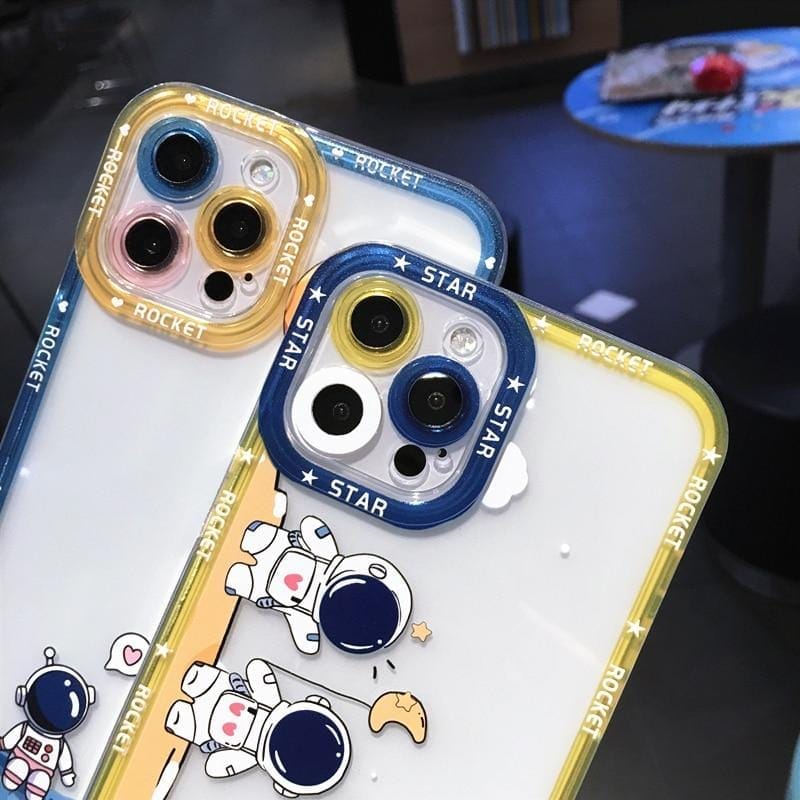Shockproof Cartoon Astronaut iPhone Case - A-1 Thread Vault