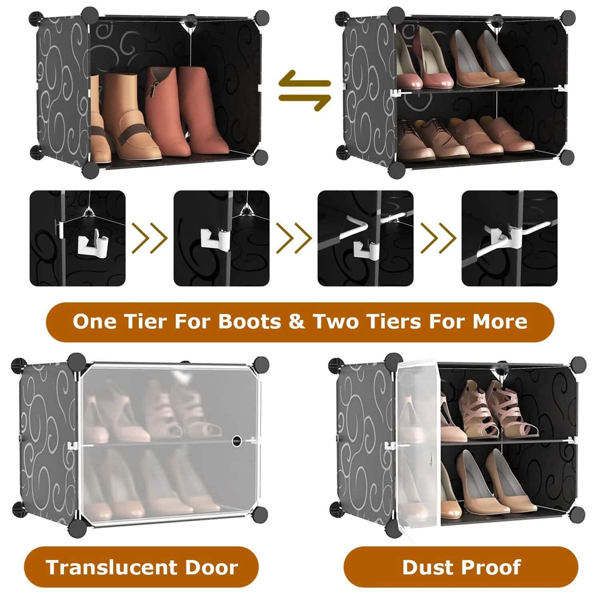Shoe Rack Organizer with Transparent Doors - A-1 Thread Vault