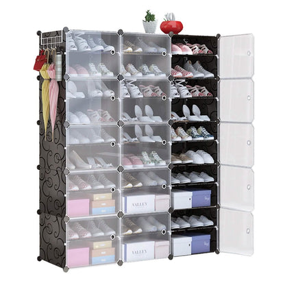 Shoe Rack Organizer with Transparent Doors - A-1 Thread Vault