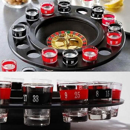 Shot Glass Roulette Set Novelty Drinking Game with 16 Shot Glasses - A-1 Thread Vault
