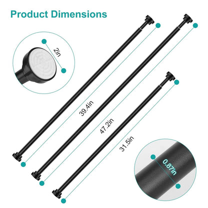 Shower Curtain Rod Adjustable Tension - A-1 Thread Vault