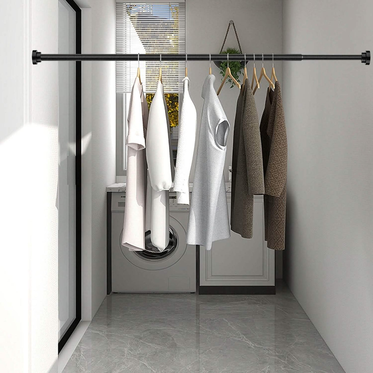 Shower Curtain Rod Adjustable Tension - A-1 Thread Vault