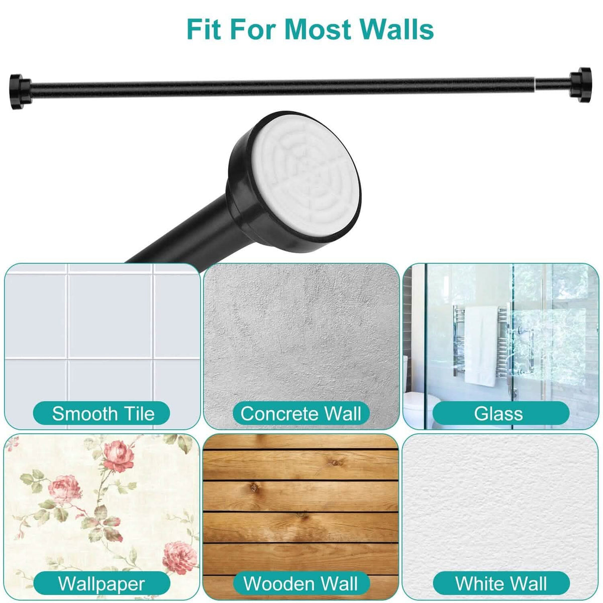 Shower Curtain Rod Adjustable Tension - A-1 Thread Vault