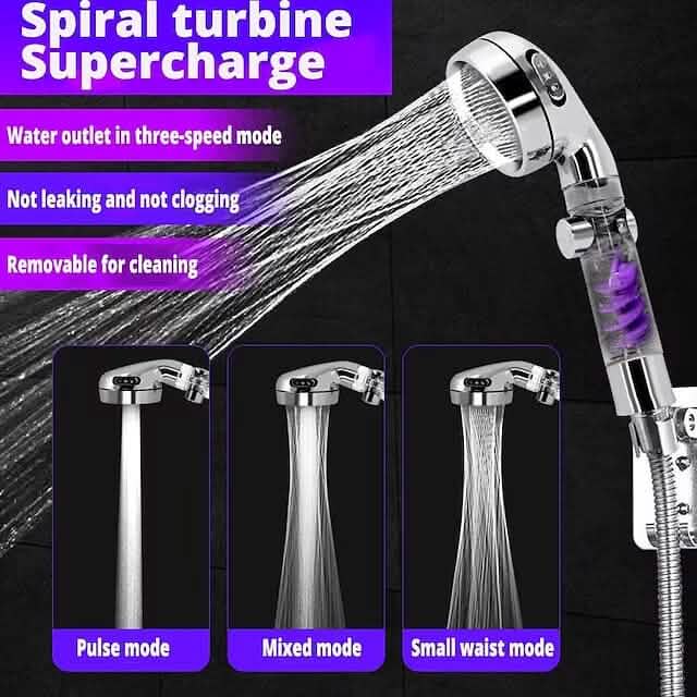 Shower Head High Pressure 3-Function SPA Shower Head - A-1 Thread Vault