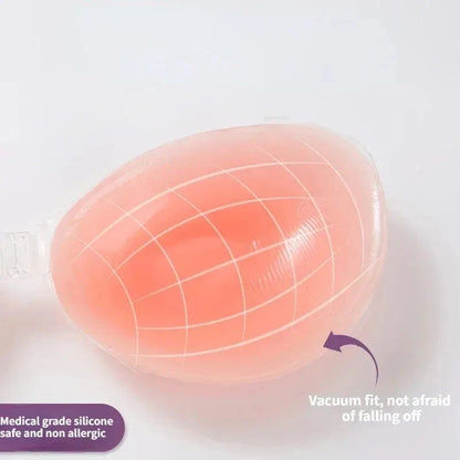 Silicone Bra Invisible Push Up Sexy Strapless Bra Stealth Adhesive Backless Breast Enhancer for Women Sticky Wedding Bikini Bras - A-1 Thread Vault