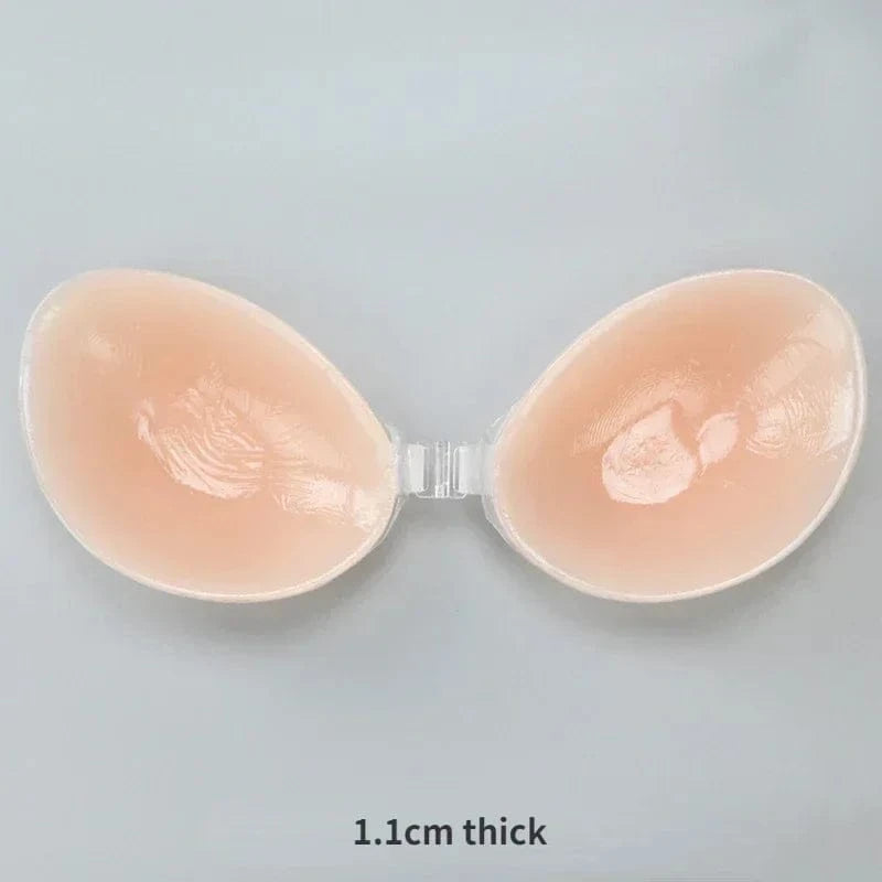 Silicone Bra Invisible Push Up Sexy Strapless Bra Stealth Adhesive Backless Breast Enhancer for Women Sticky Wedding Bikini Bras - A-1 Thread Vault