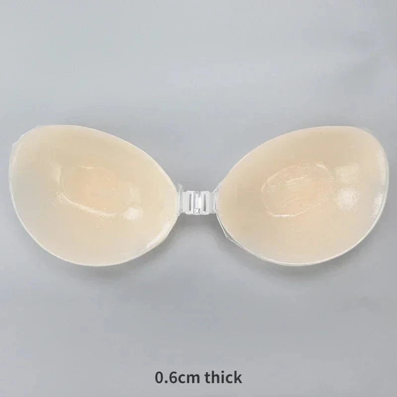 Silicone Bra Invisible Push Up Sexy Strapless Bra Stealth Adhesive Backless Breast Enhancer for Women Sticky Wedding Bikini Bras - A-1 Thread Vault