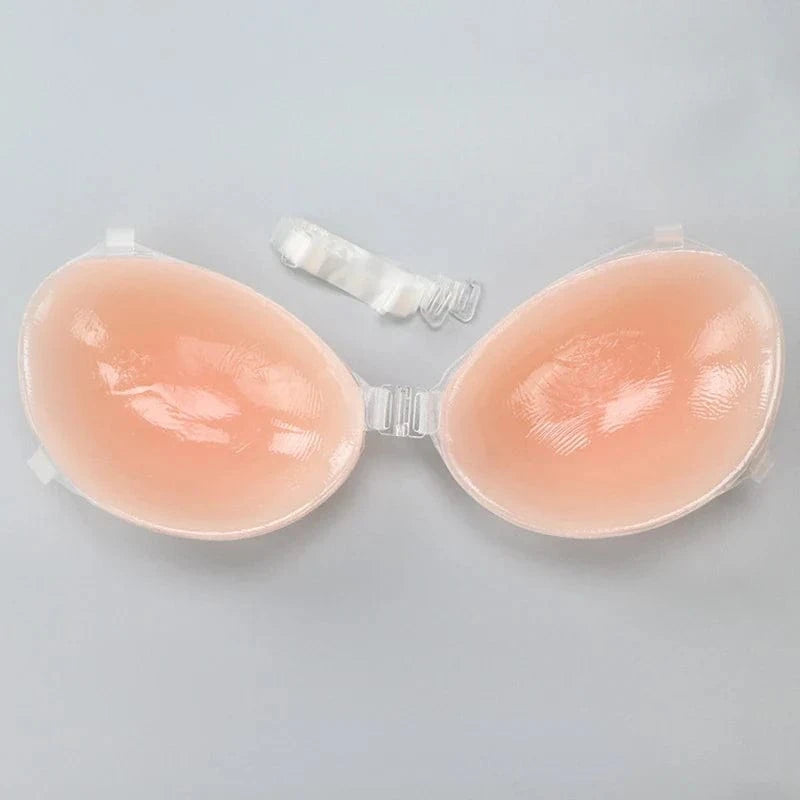 Silicone Bra Invisible Push Up Sexy Strapless Bra Stealth Adhesive Backless Breast Enhancer for Women Sticky Wedding Bikini Bras - A-1 Thread Vault
