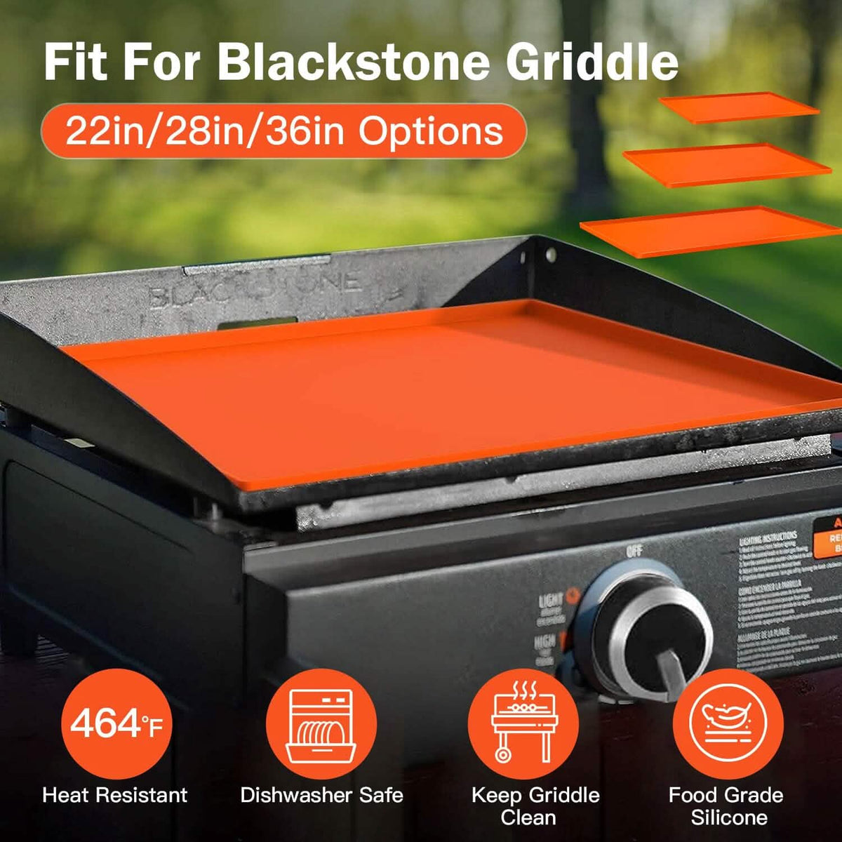 Silicone Griddle Mat Heavy Duty Food Grade Top Cover - A-1 Thread Vault