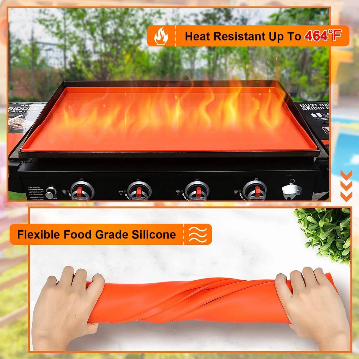 Silicone Griddle Mat Heavy Duty Food Grade Top Cover - A-1 Thread Vault