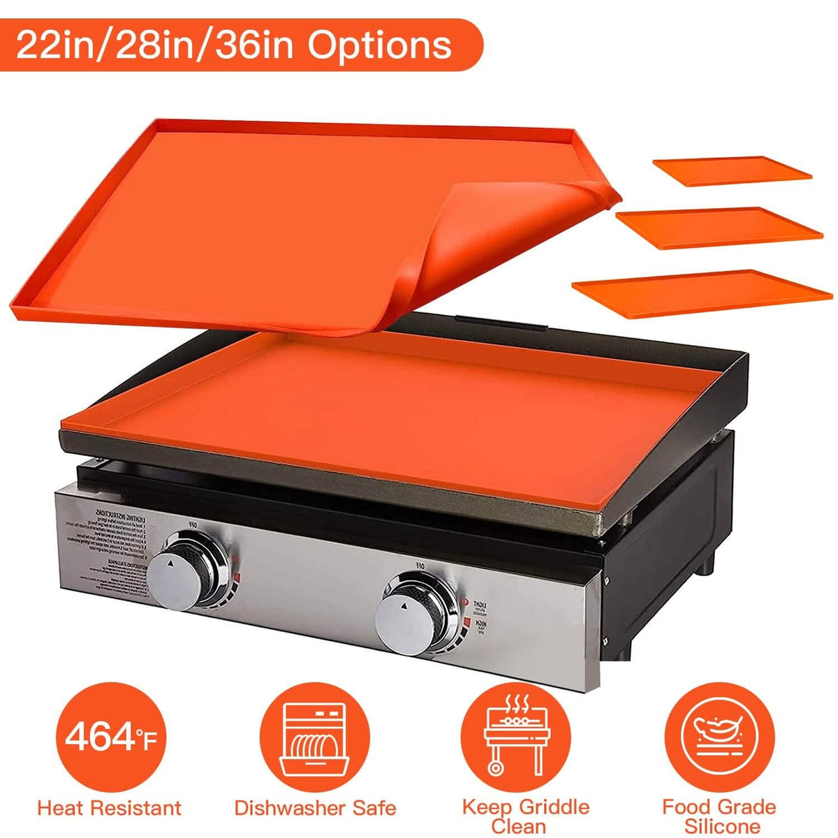 Silicone Griddle Mat Heavy Duty Food Grade Top Cover - A-1 Thread Vault