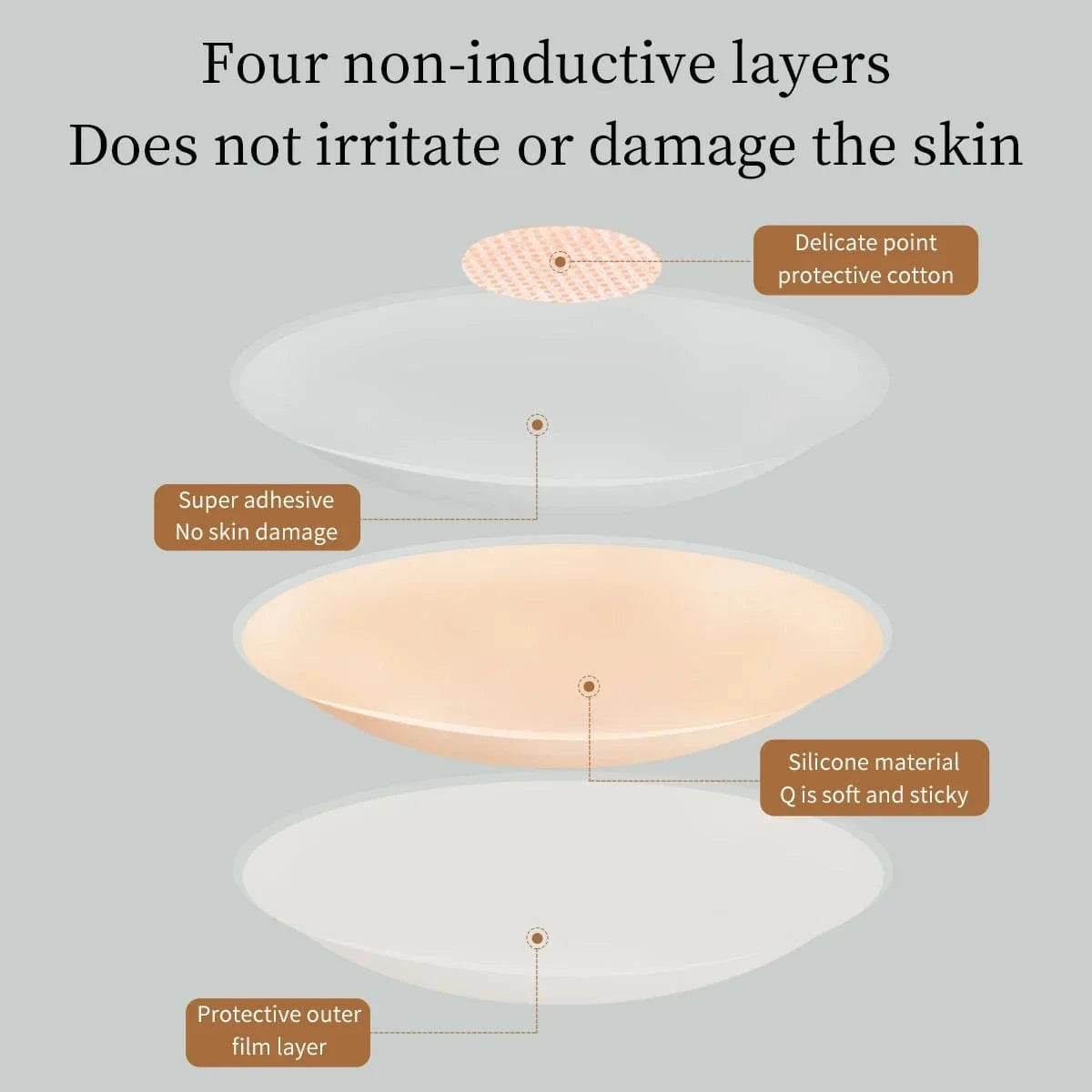 Silicone Nipple Cover Reusable Women Bra Sticker Breast Petal Strapless Lift up Bra Invisible Boob Pads Chest Pasties Intimates - A-1 Thread Vault