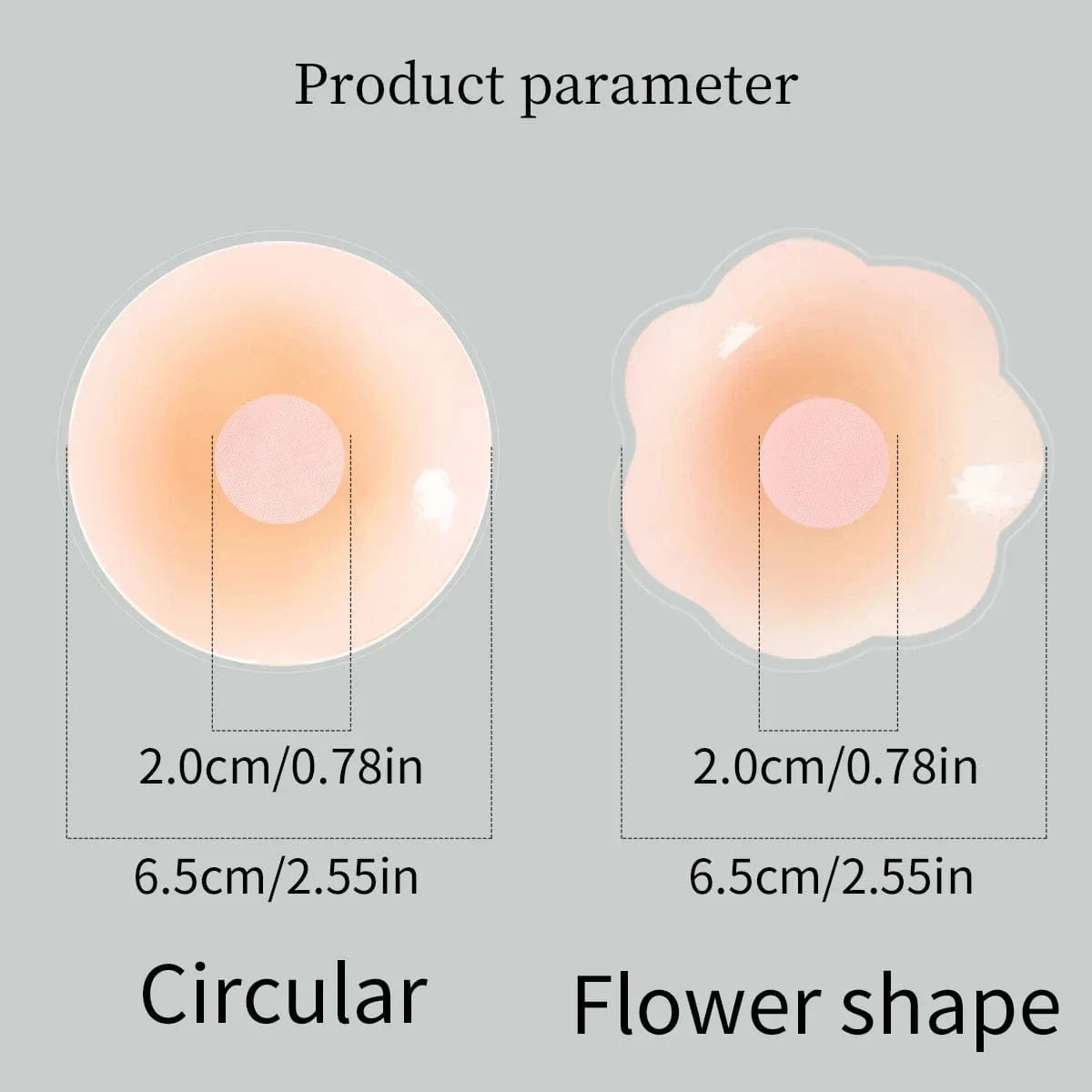Silicone Nipple Cover Reusable Women Bra Sticker Breast Petal Strapless Lift up Bra Invisible Boob Pads Chest Pasties Intimates - A-1 Thread Vault