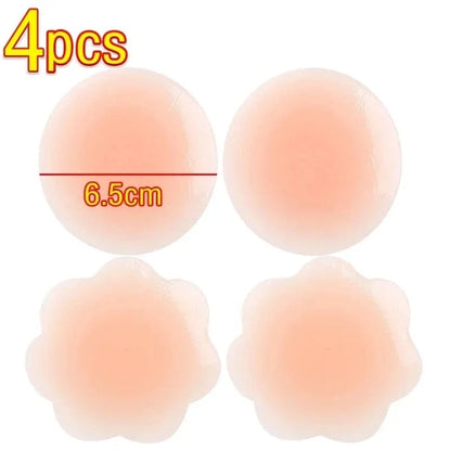 Silicone Nipple Cover Reusable Women Bra Sticker Breast Petal Strapless Lift up Bra Invisible Boob Pads Chest Pasties Intimates - A-1 Thread Vault