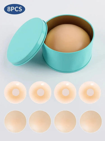 Silicone Nipple Cover Reusable Women Bra Sticker Breast Petal Strapless Lift up Bra Invisible Boob Pads Chest Pasties Intimates - A-1 Thread Vault
