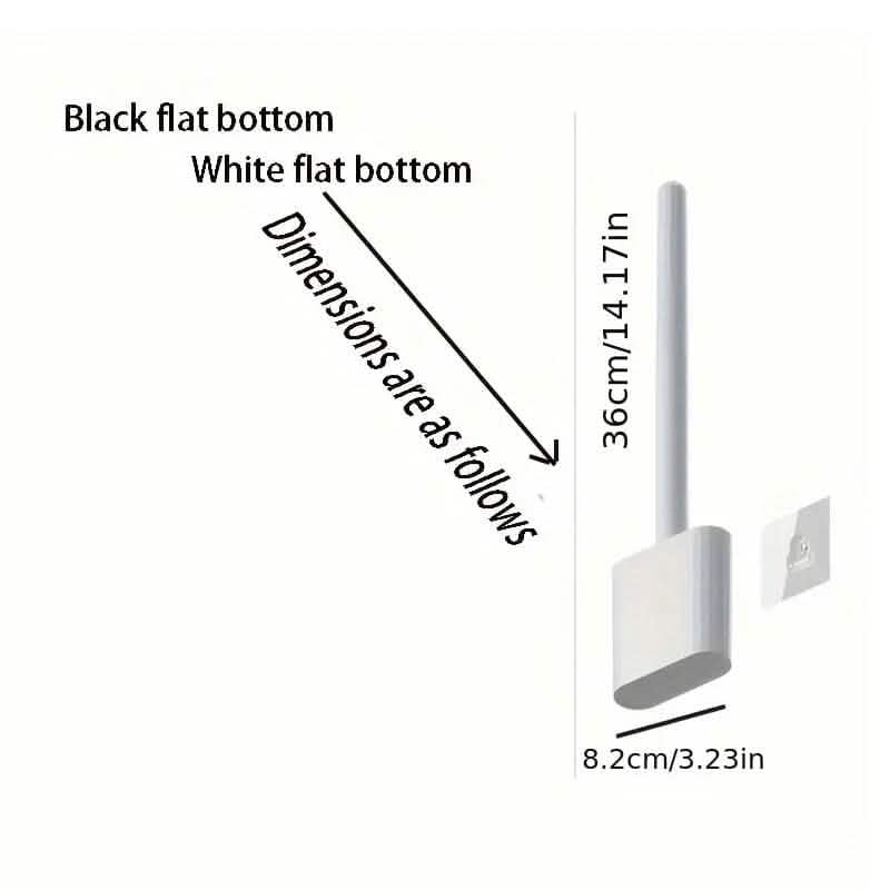 Silicone Toilet Brush with Long Holder Set - A-1 Thread Vault