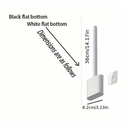 Silicone Toilet Brush with Long Holder Set - A-1 Thread Vault