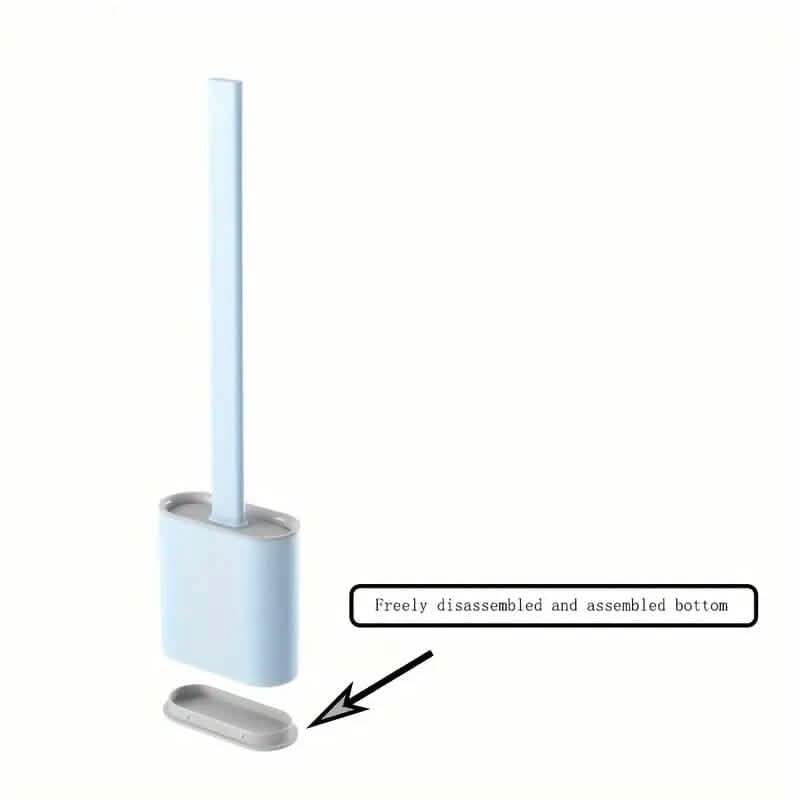 Silicone Toilet Brush with Long Holder Set - A-1 Thread Vault