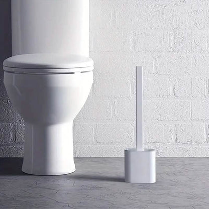 Silicone Toilet Brush with Long Holder Set - A-1 Thread Vault