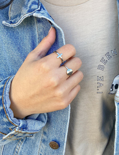 Silver Cross Ring - A-1 Thread Vault
